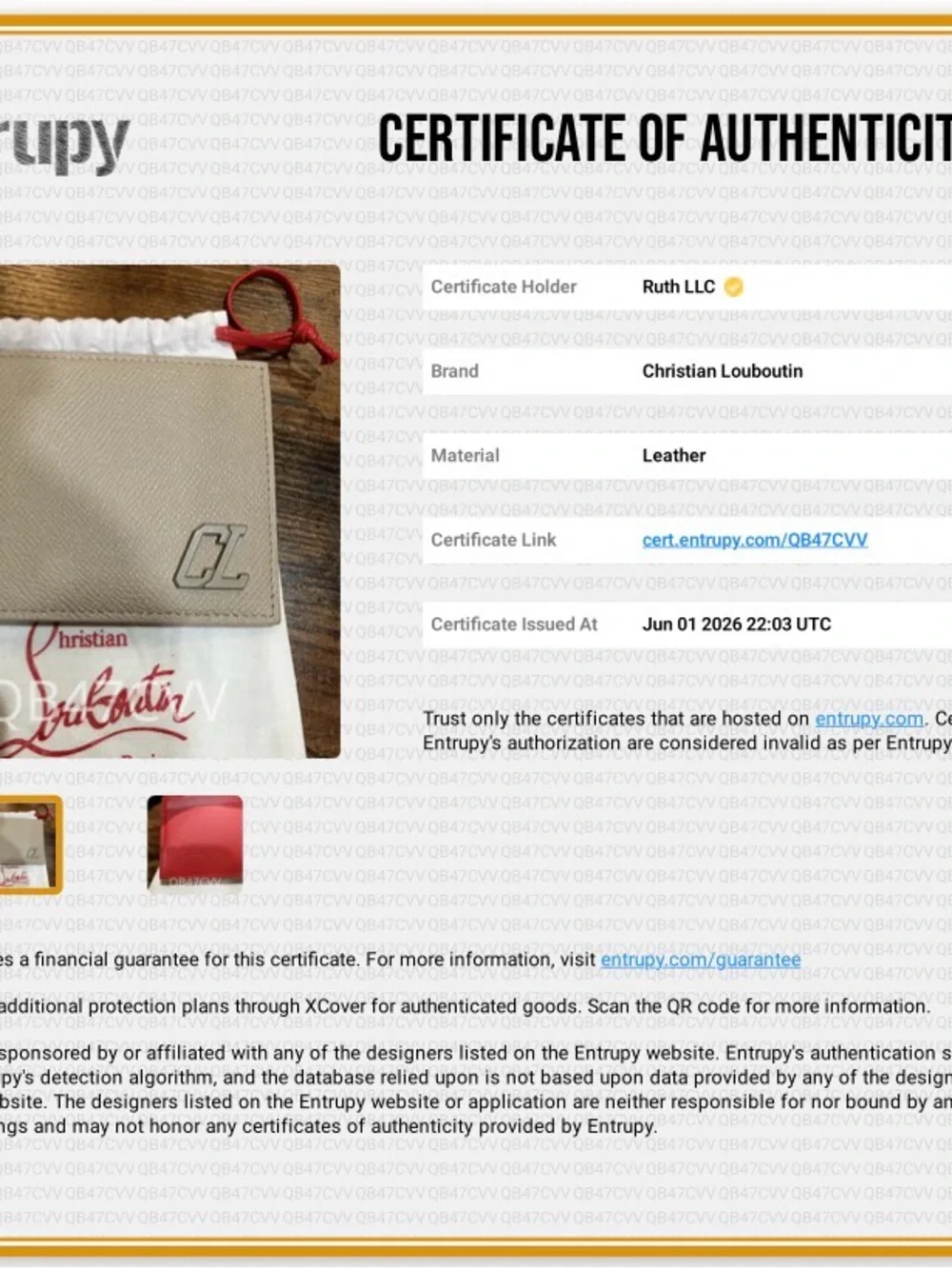 Christian Louboutin Groovy Money Clip Leather Wallet New